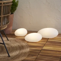 LED-Solarleuchte GLOBY, weiß, 24,5 cm, Kunststoff, IP44