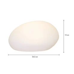 LED-Solarleuchte GLOBY, weiß, 24,5 cm, Kunststoff, IP44