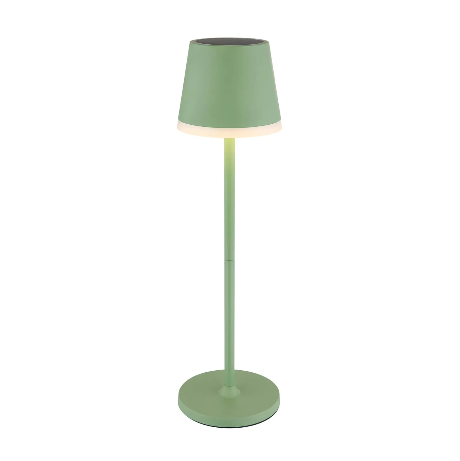 LED-Solarleuchte Metall, hellgrün, Höhe 41 cm, IP44