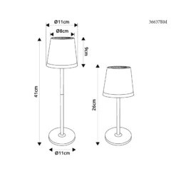 LED-Solarleuchte Metall, hellgrün, Höhe 41 cm, IP44