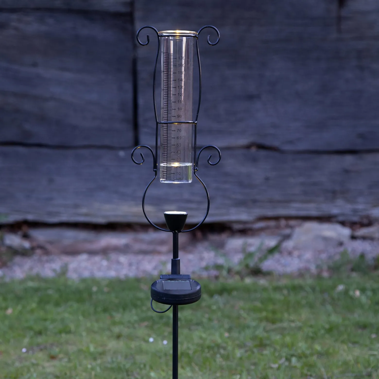 LED-Solarleuchte Pluvio mit Regenmesser