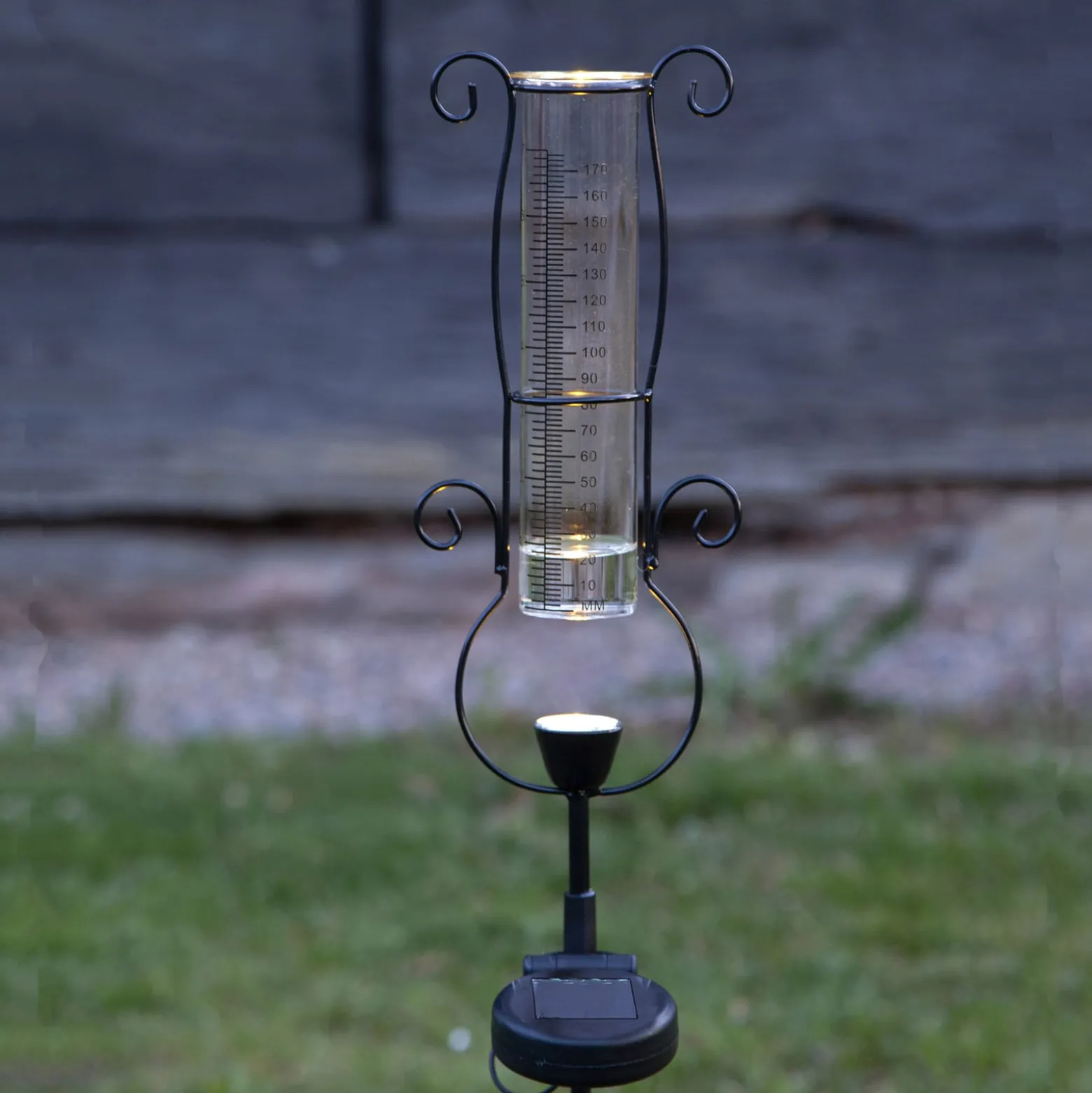 LED-Solarleuchte Pluvio mit Regenmesser