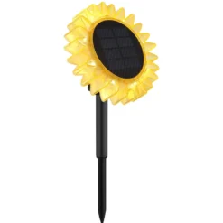 LED-Solarleuchte 33598 Sonnenblume Ø 13 cm, gelb, Kunststoff