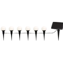LED-Solarlichterkette Combo, 6-flammig, IP44, Kunststoff