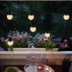 LED-Solarlichterkette Combo, 6-flammig, IP44, Kunststoff