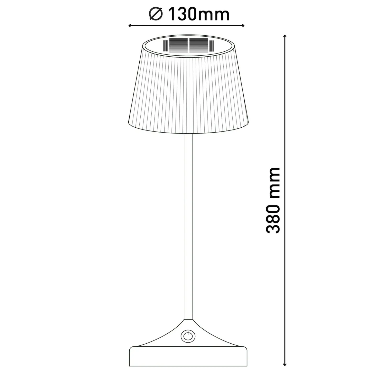 LED-Solar-Tischleuchte Emmi CCT aufladbar, schwarz