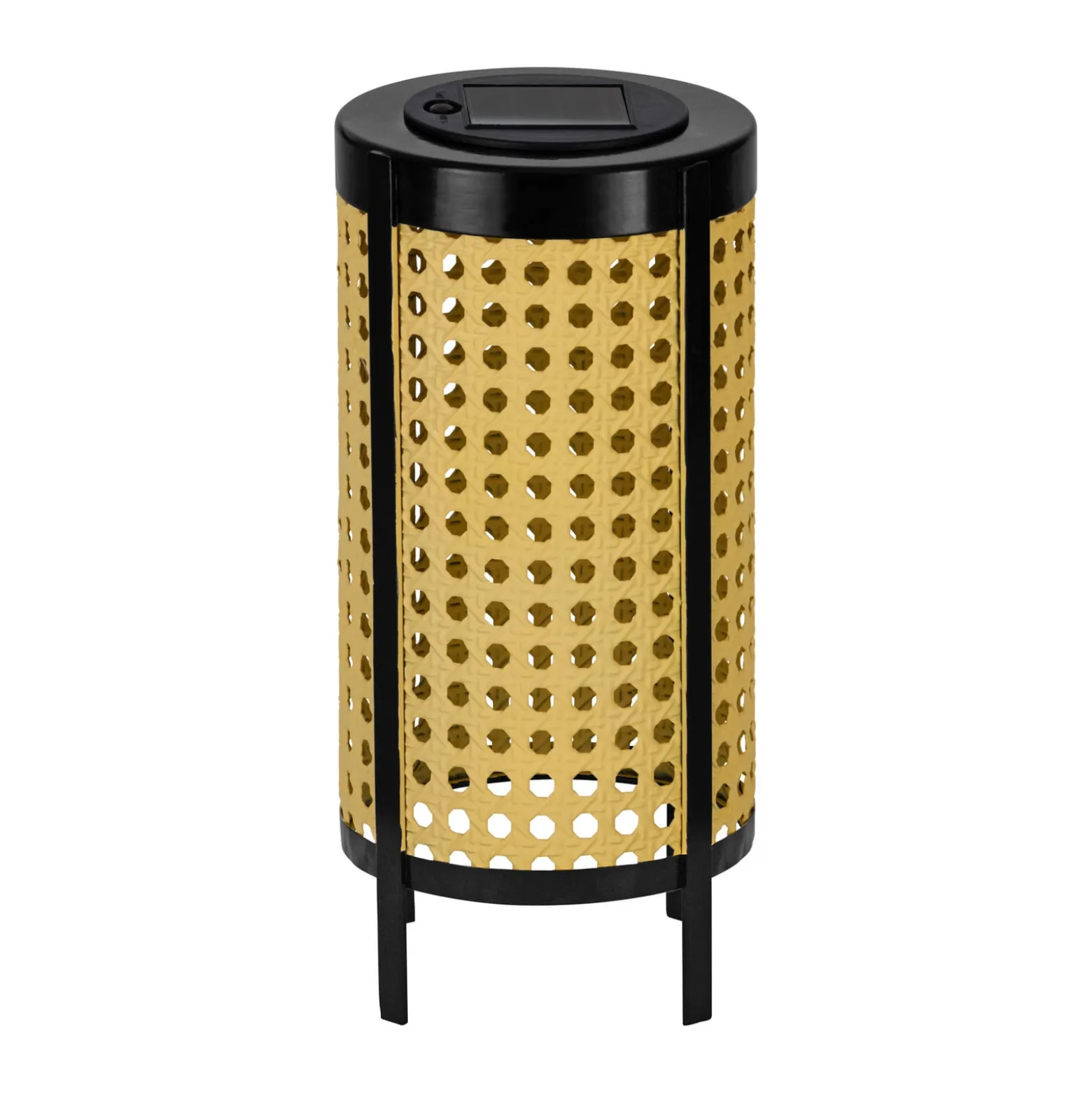 LED-Solar-Tischleuchte 48929, Höhe 26 cm, schwarz/beige