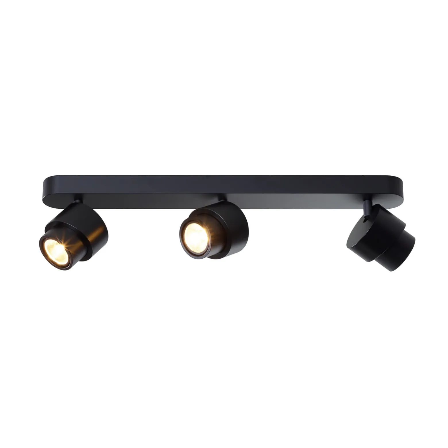 LED-Spot BRUSH, schwarz, 50 cm, 3-flg., Metall, dim, 2.700 K