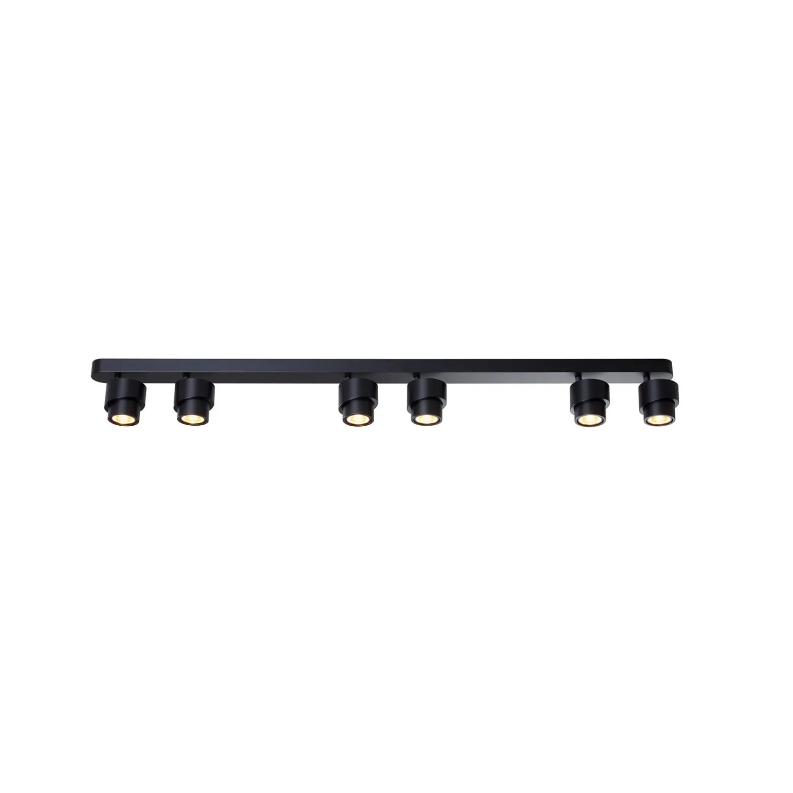 LED-Spot BRUSH, schwarz, 110 cm, 6-flg., Metall, dim 2.700 K