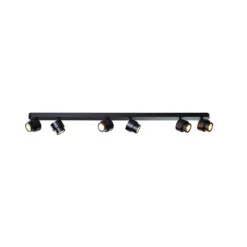 LED-Spot BRUSH, schwarz, 110 cm, 6-flg., Metall, dim 2.700 K