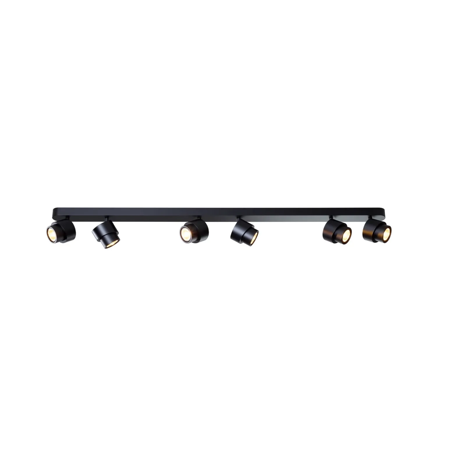 LED-Spot BRUSH, schwarz, 110 cm, 6-flg., Metall, dim 2.700 K
