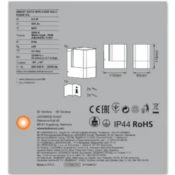 LEDVANCE SMART+ WiFi Cube LED-Wandleuchte RGBW up