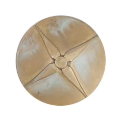 LED-Wegeleuchte Aura Disk, Höhe 80 cm, messing antik, IP65