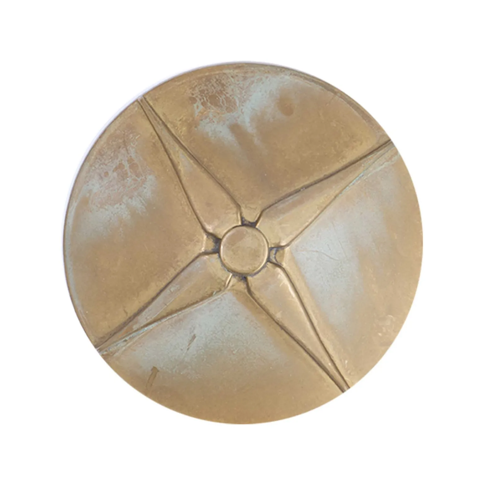 LED-Wegeleuchte Aura Disk, Höhe 80 cm, messing antik, IP65