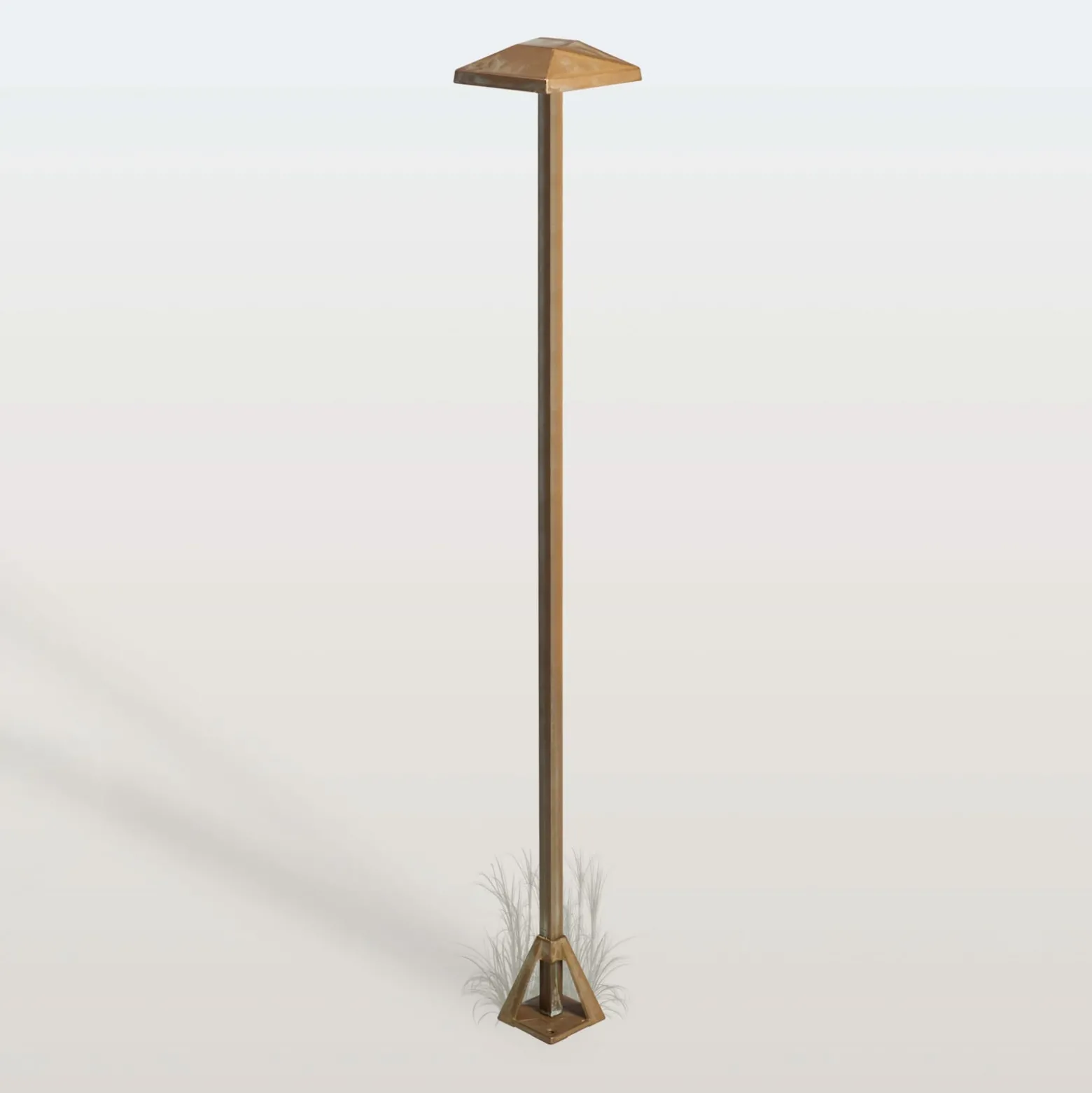 LED-Wegeleuchte Aura Edge, Höhe 100 cm, messing antik, IP65