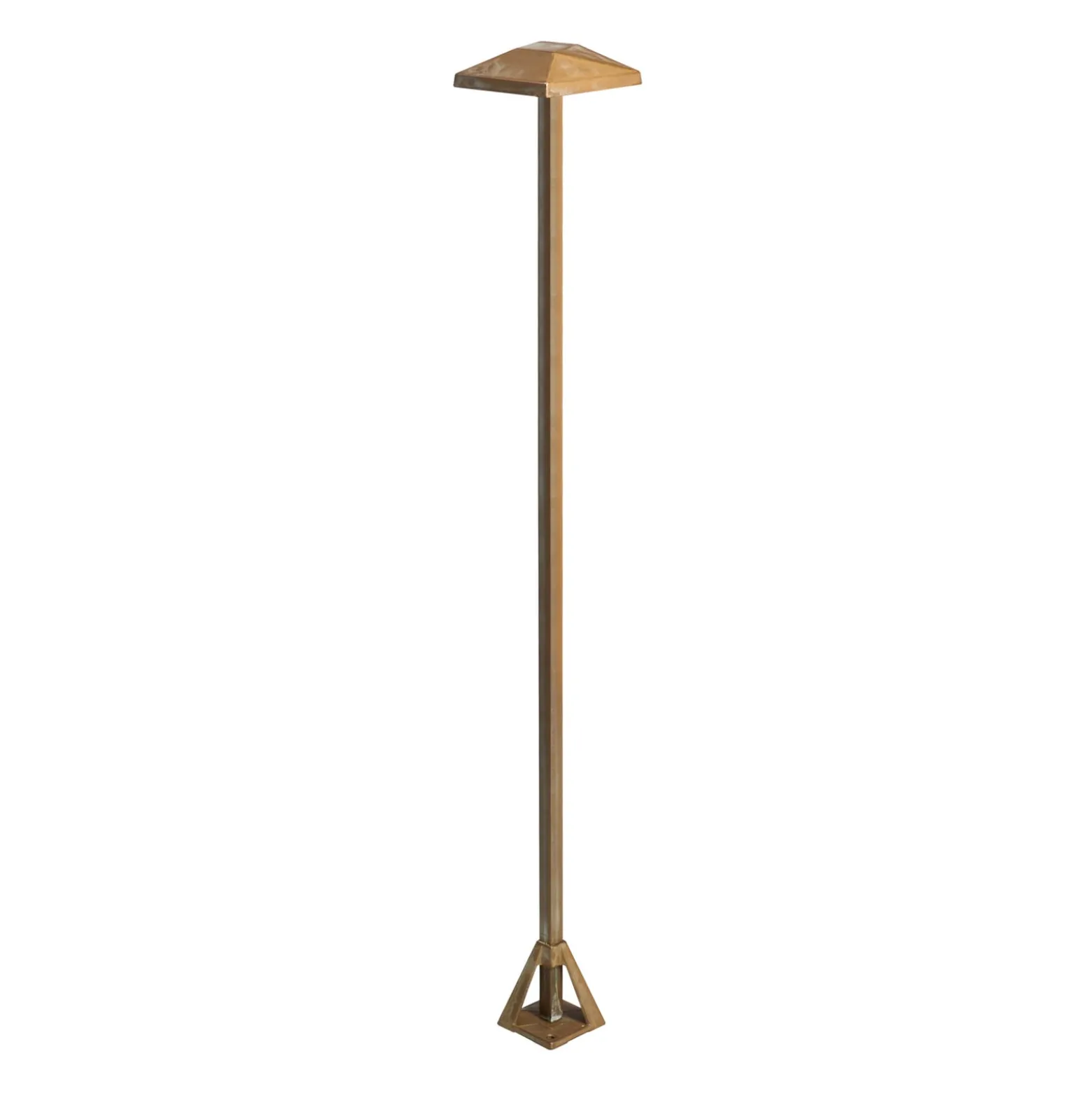 LED-Wegeleuchte Aura Edge, Höhe 100 cm, messing antik, IP65