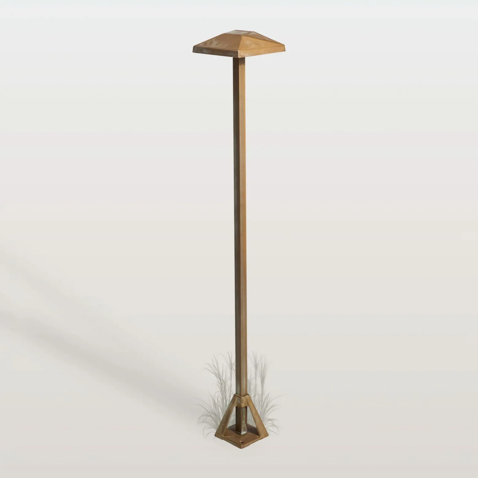 LED-Wegeleuchte Aura Edge, Höhe 80 cm, messing antik, IP65