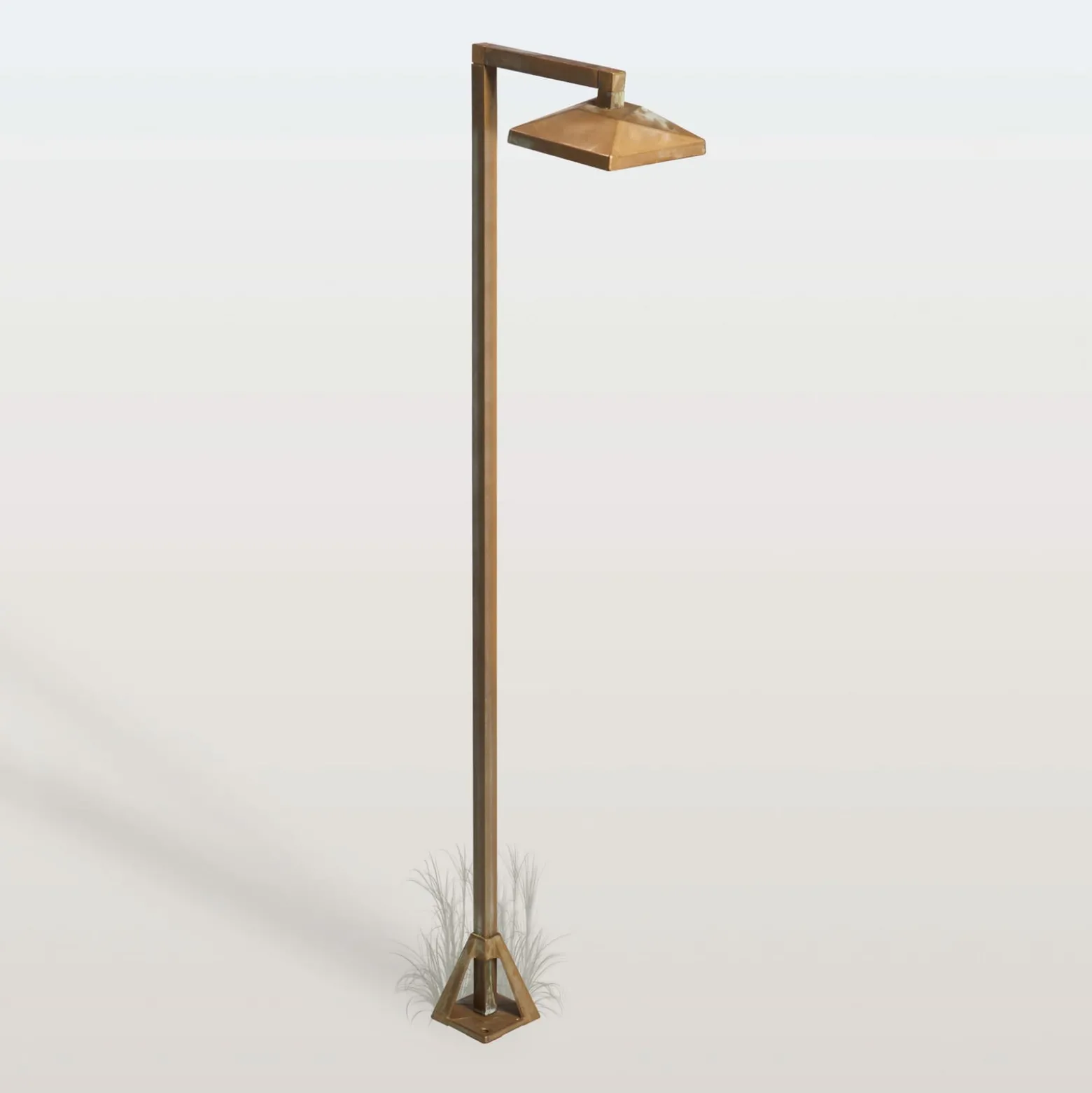 LED-Wegeleuchte Aura Edge, 100 x 19,5 cm, messing antik