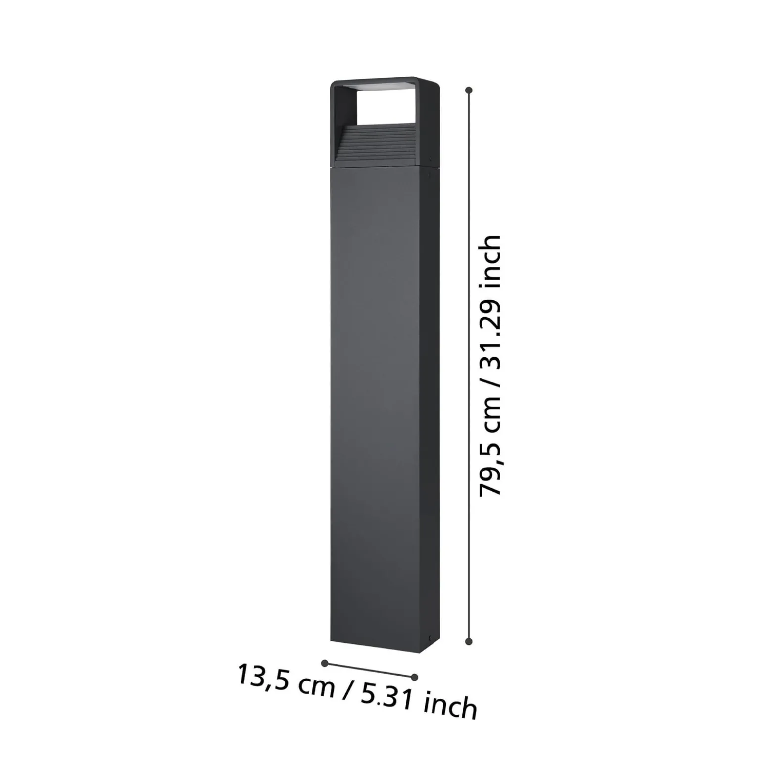 LED-Wegeleuchte Doninni 1, anthrazit, Höhe 80 cm