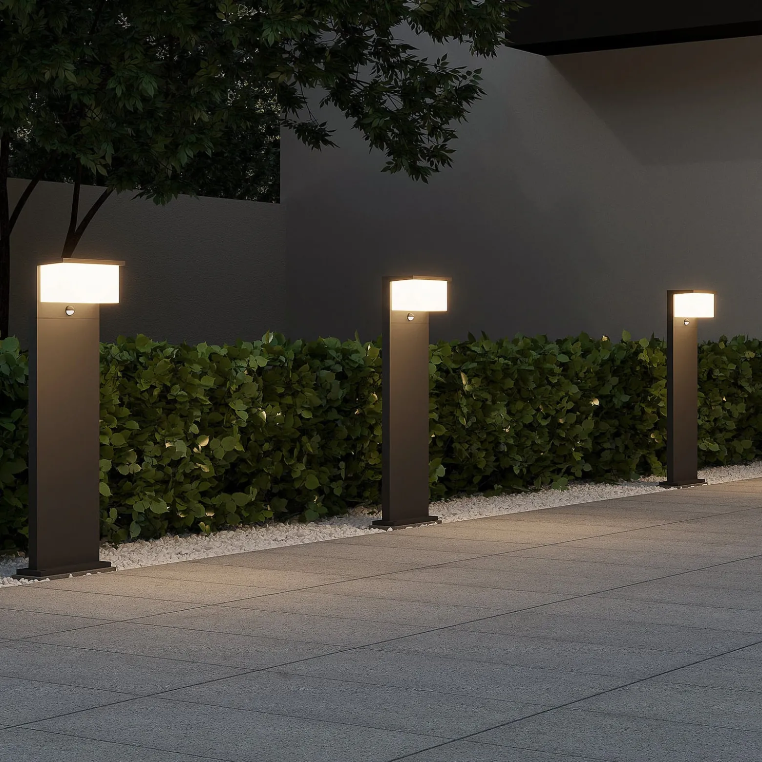 LED-Wegeleuchte Nestos mit Bewegungssensor, IP54
