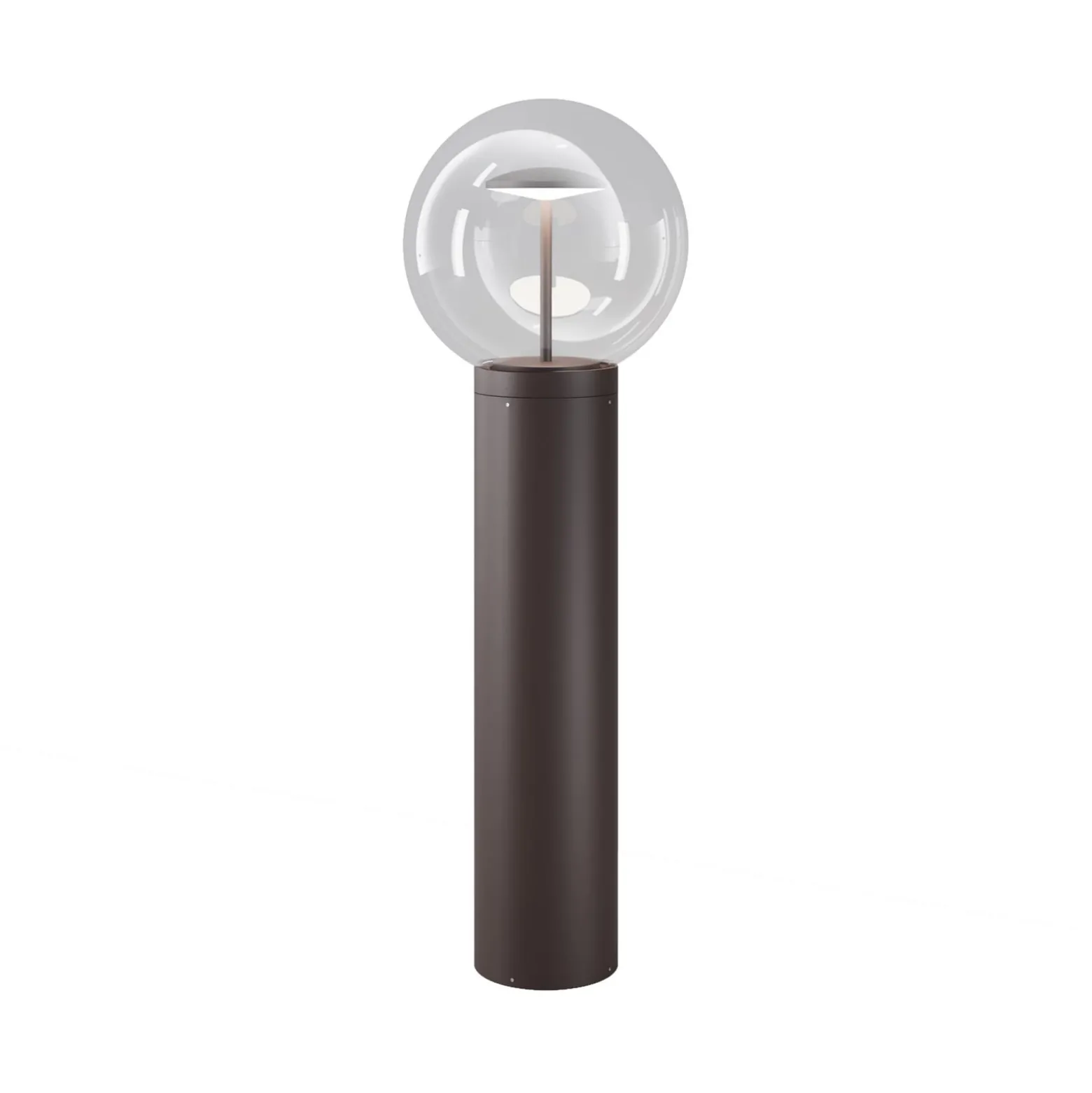 LED-Wegeleuchte Velora, braun, Höhe 60 cm, Metall/Glas, IP65