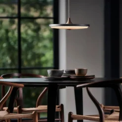 LE KLINT Soleil Hängelampe, hellgrau, Ø 35 cm, Papier