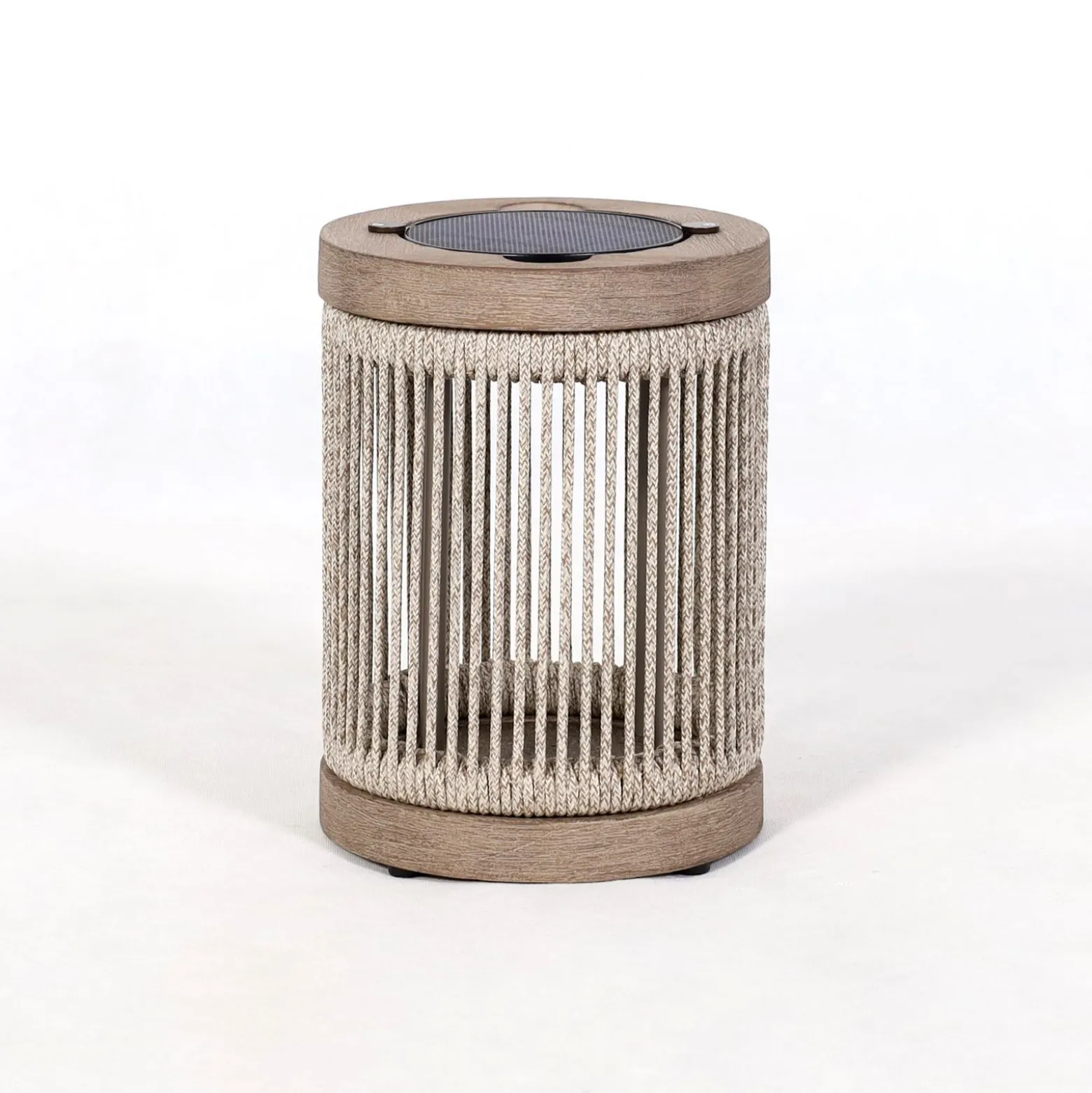 Les Jardins LED-Solartischleuchte Rop&Strip, grau/beige
