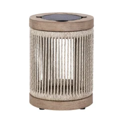 Les Jardins LED-Solartischleuchte Rop&Strip, grau/beige