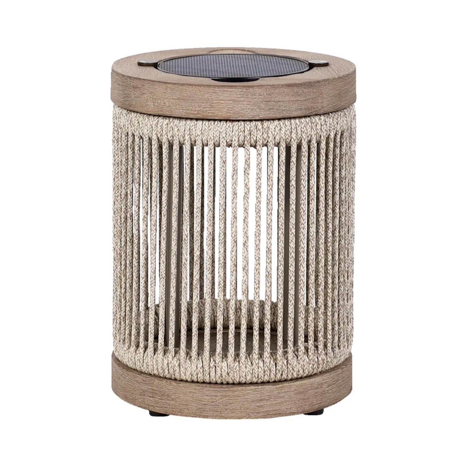 Les Jardins LED-Solartischleuchte Rop&Strip, grau/beige
