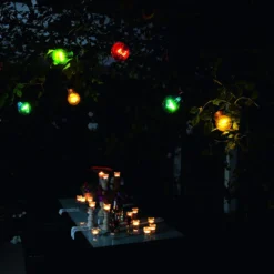 Lichterkette Biergarten 20 bunte LED-Birnen