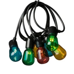 Lichterkette Biergarten 20 LED-Tropfen bunt