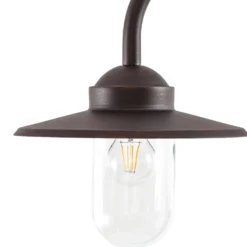 Lindby Außenleuchte Bilma, 3-flg., rost, 220 cm, Glas, IP65
