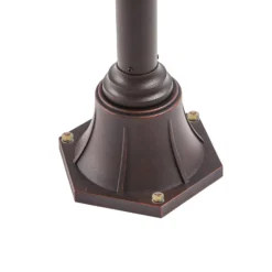 Lindby Außenleuchte Bilma, 3-flg., rost, 220 cm, Glas, IP65