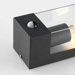 Lindby Außenwandlampe Tilian, Sensor, Höhe 25 cm, anthrazit