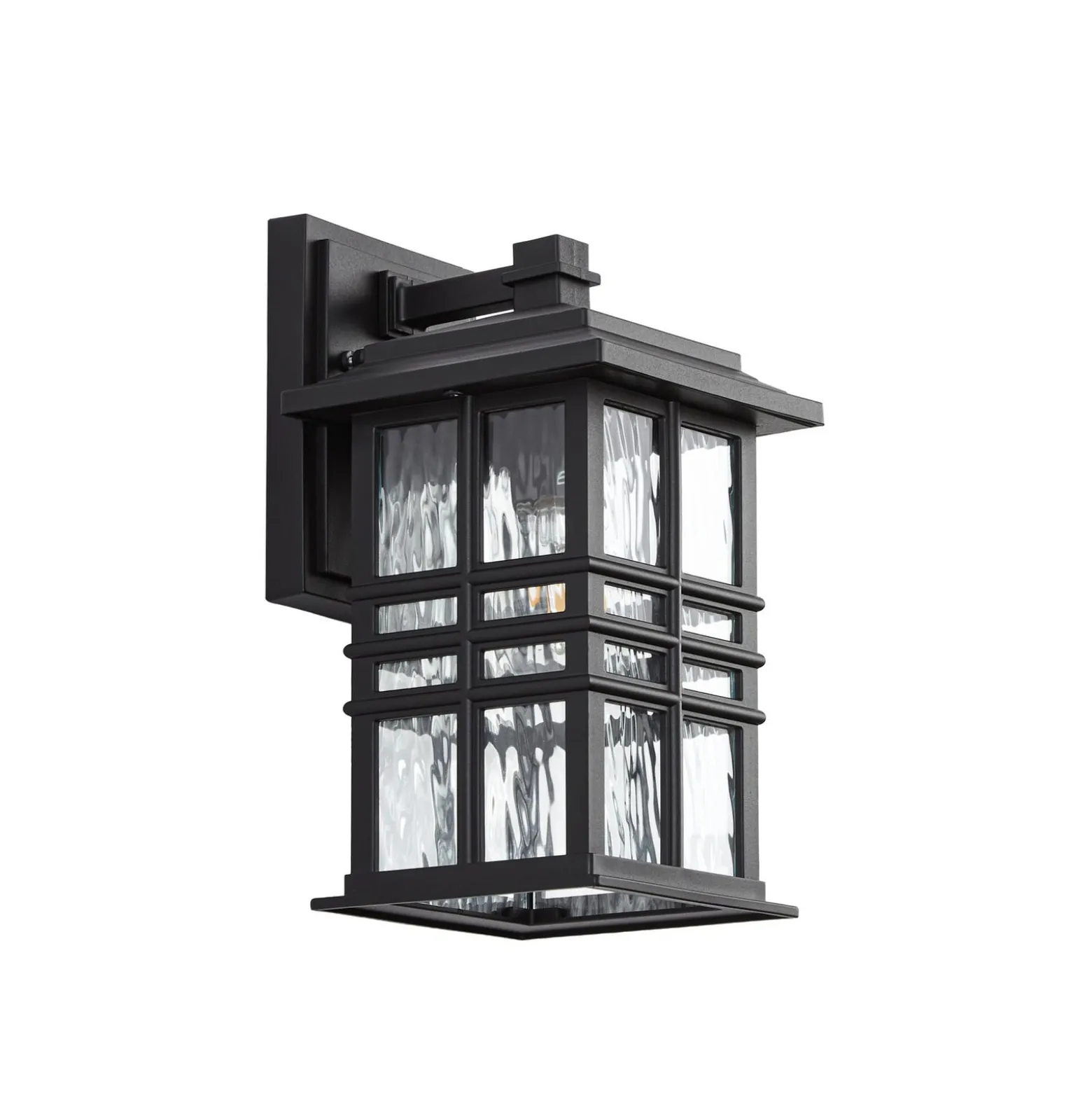 Lindby Außenwandleuchte Eliosa, schwarz, 30 cm, E27, Laterne