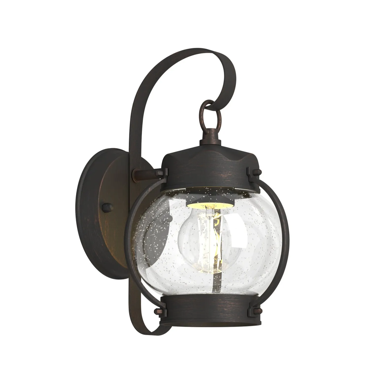 Lindby Außenwandleuchte Gerlo, rostbraun, Metall, 26 cm, E27