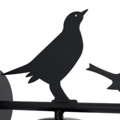 Lindby Außenwandleuchte Lintu, Metall, schwarz, IP44, Vogel
