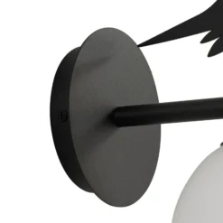 Lindby Außenwandleuchte Lintu, Metall, schwarz, IP44, Vogel