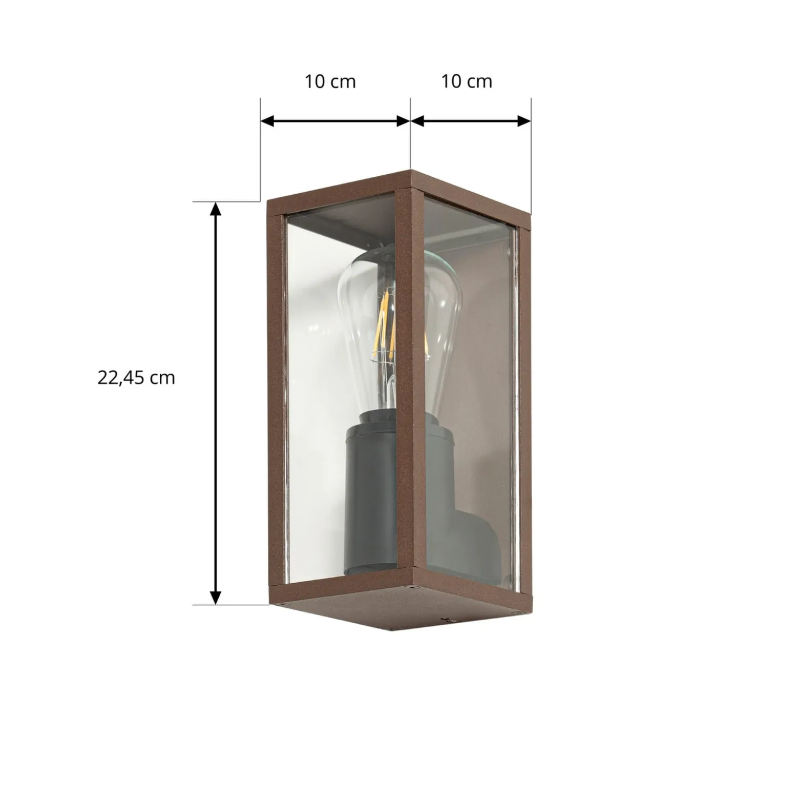 Lindby Außenwandleuchte Robigus, rostfarben, Aluminium
