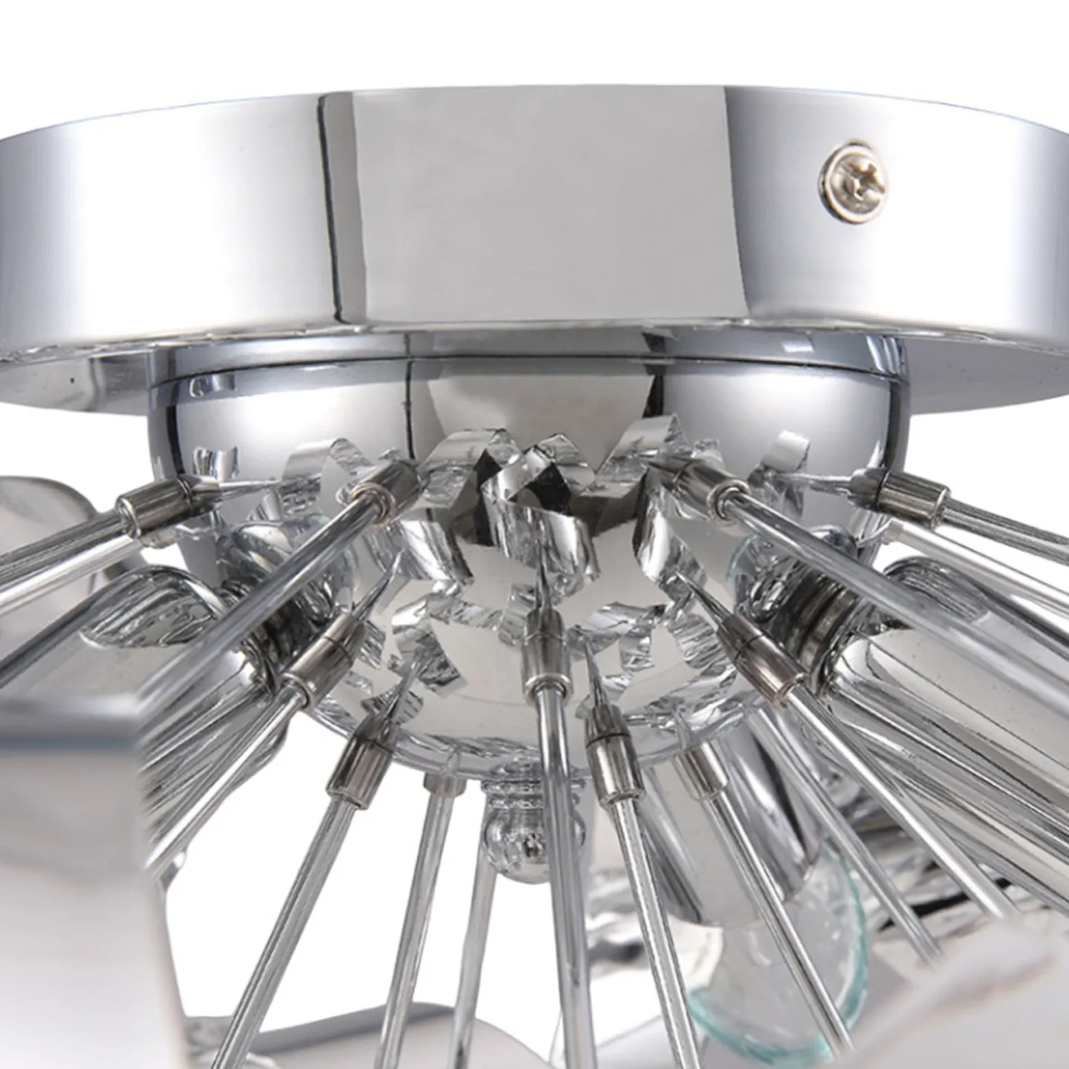Lindby Deckenlampe Elviro, Ø 50 cm, chromfarben, Metall