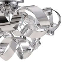 Lindby Deckenlampe Elviro, Ø 50 cm, chromfarben, Metall