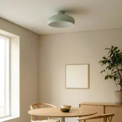 Lindby Deckenleuchte Elover, hellgrün, Ø 45 cm, Eisen