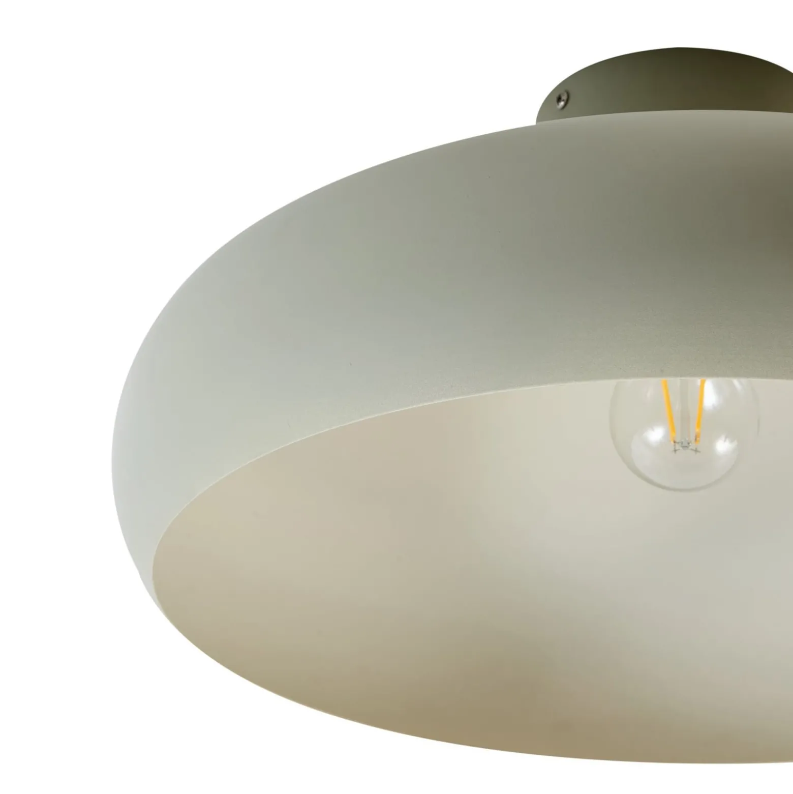 Lindby Deckenleuchte Elover, hellgrün, Ø 45 cm, Eisen