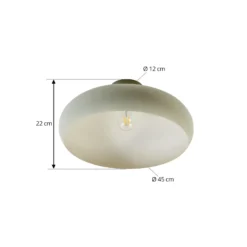 Lindby Deckenleuchte Elover, hellgrün, Ø 45 cm, Eisen