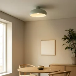 Lindby Deckenleuchte Elover, hellgrün, Ø 45 cm, Eisen