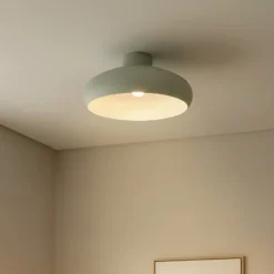 Lindby Deckenleuchte Elover, hellgrün, Ø 45 cm, Eisen