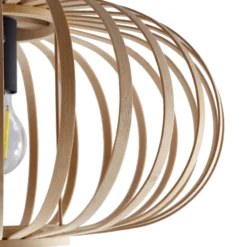 Lindby Deckenleuchte Lielle, Bambus natur, Ø 38 cm