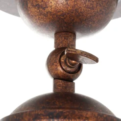 Lindby Deckenleuchte Louisanne, braun, Metall, Ø 35cm