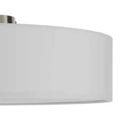 Lindby Deckenleuchte Sebatin, Ø 50 cm, cremeweiß, Stoff, E27