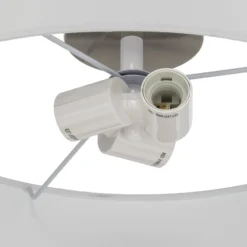 Lindby Deckenleuchte Sebatin, Ø 50 cm, cremeweiß, Stoff, E27
